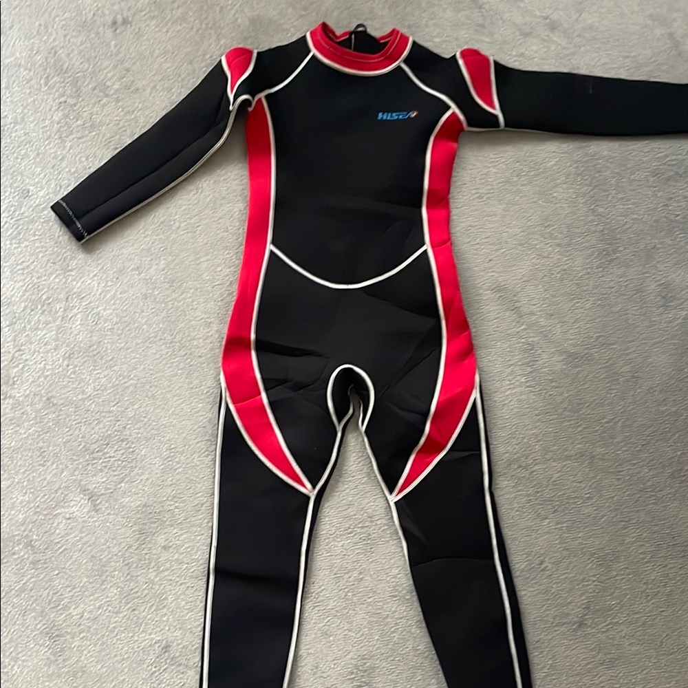 Sea Kids Black and Red Wet Suit for girls age 12